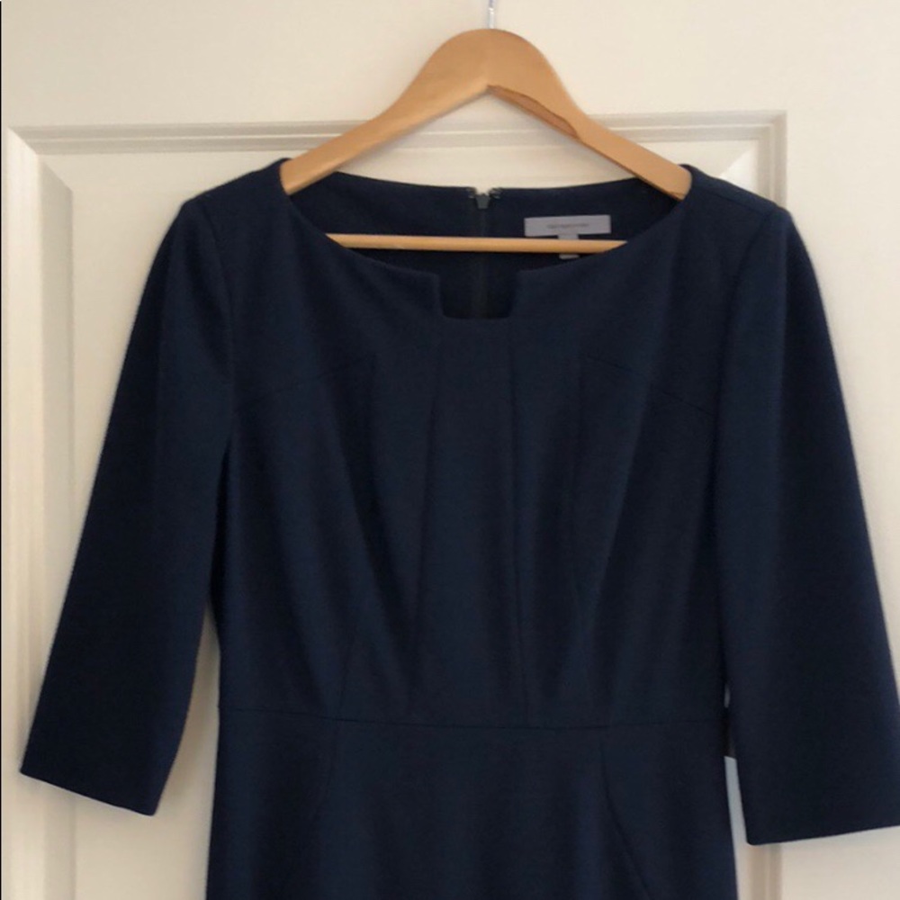 Classiques Designer Navy Blue Blazer Sheath Dress